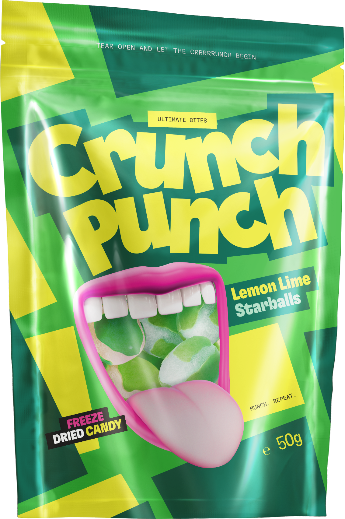 Crunch Punch Lemon Lime Starballs, 50g