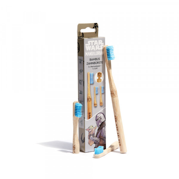Outdoor Freakz Star Wars Bambus Zahnbürste The Mandalorian, 3er Set