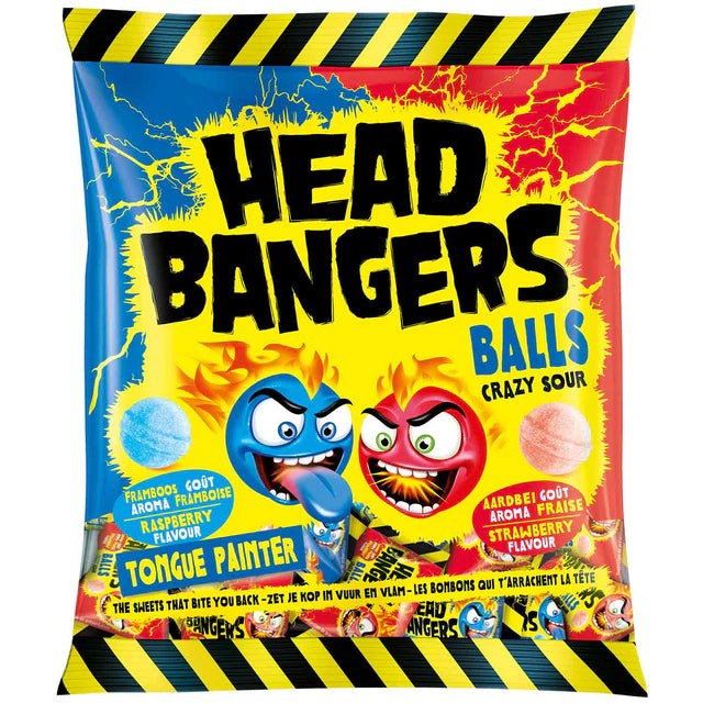 Head Bangers Crazy Sour Balls Mix Erdbeere & Himbeere