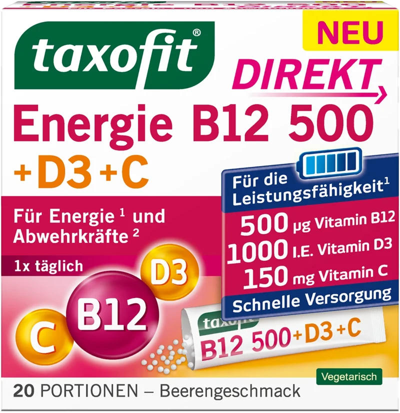 taxofit Direkt Energie B12 500 + D3 + C