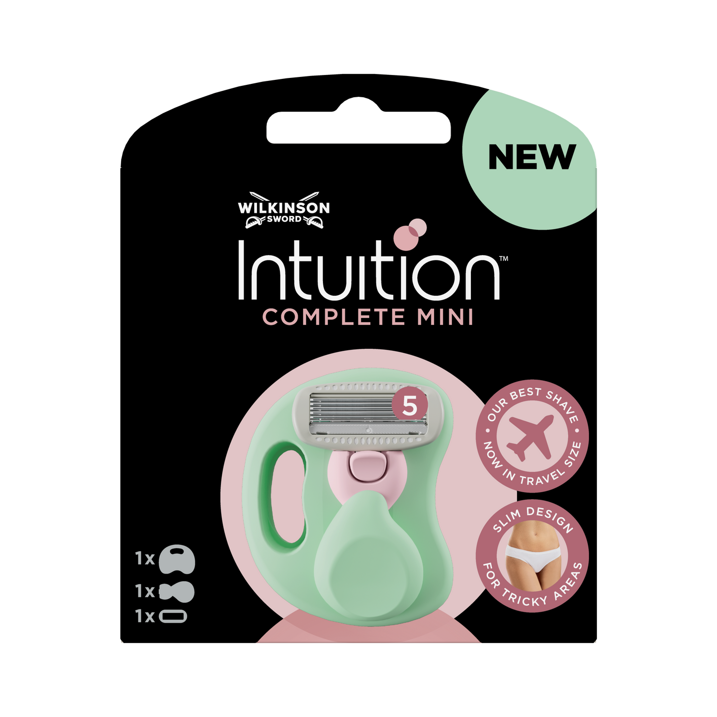 Wilkinson Sword Intuition Complete Mini-Damenrasierer mit Reiseetui
