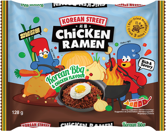 Instantnudeln, Korean BBQ & Chicken Flavour