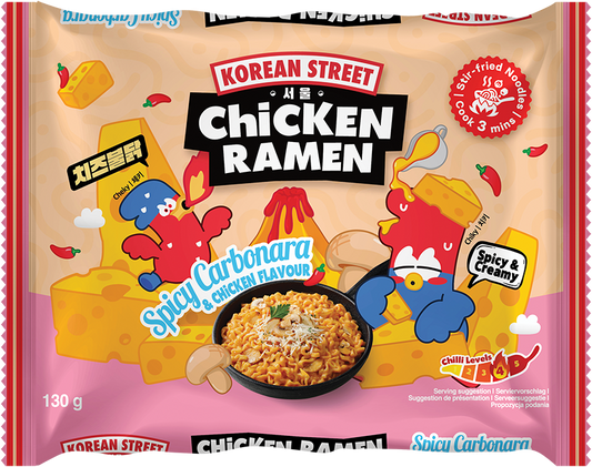 Instantnudeln, Spicy Carbonara & Chicken Flavour