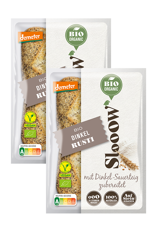 SlooOW Demeter Bio Dinkel Rusti 2x4 Stück