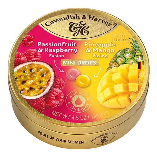 Fusion Drops – Passionfruit&Raspberry / Pineapple&Mango, 130g