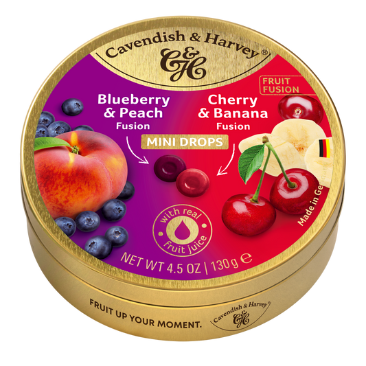 Fruit Fusion Drops – Blueberry&Peach / Cherry&Banana, 130g