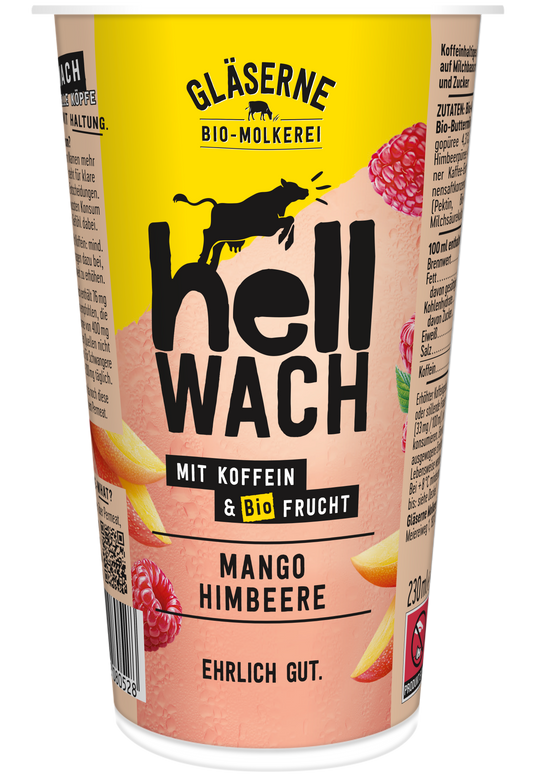 Gläserne Bio- Molkerei  - hellWACH Mango Himbeere