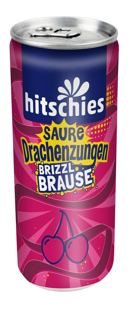 Hitschies Saure Drachenzungen brizzl Brause Kirsche 0,25l