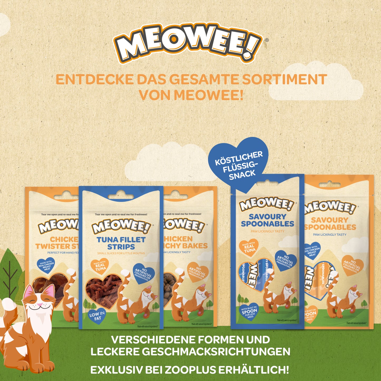 Meowee! Thunfischfilet-Streifen für Katzen, 35g