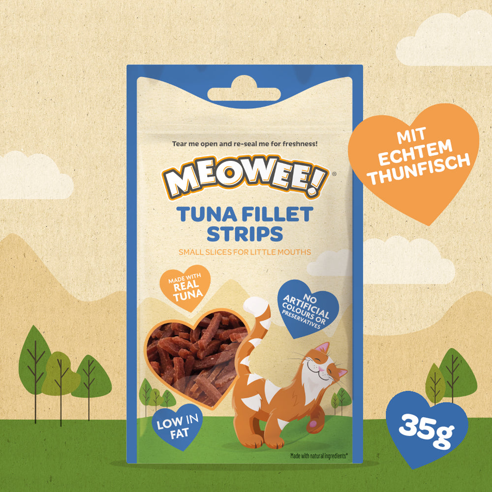 Meowee! Thunfischfilet-Streifen für Katzen, 35g