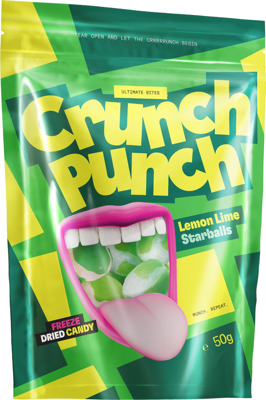 Crunch Punch Lemon Lime Starballs, 50g