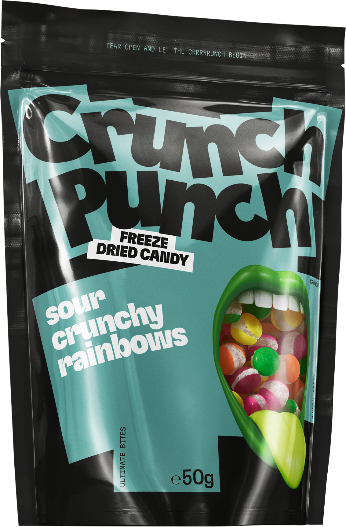 Crunch Punch Sour Crunchy Rainbows, 50g