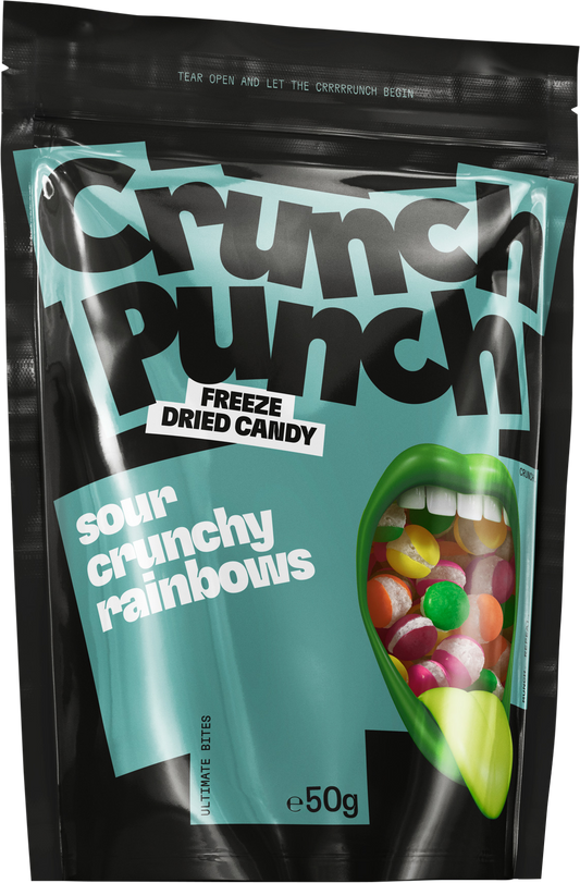 Crunch Punch Sour Crunchy Rainbows, 50g