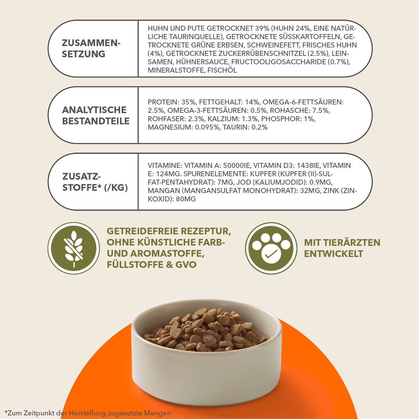 Iams Katzenfutter Trocken Getreidefrei mit Huhn für ausgewachsene Katzen, 100g