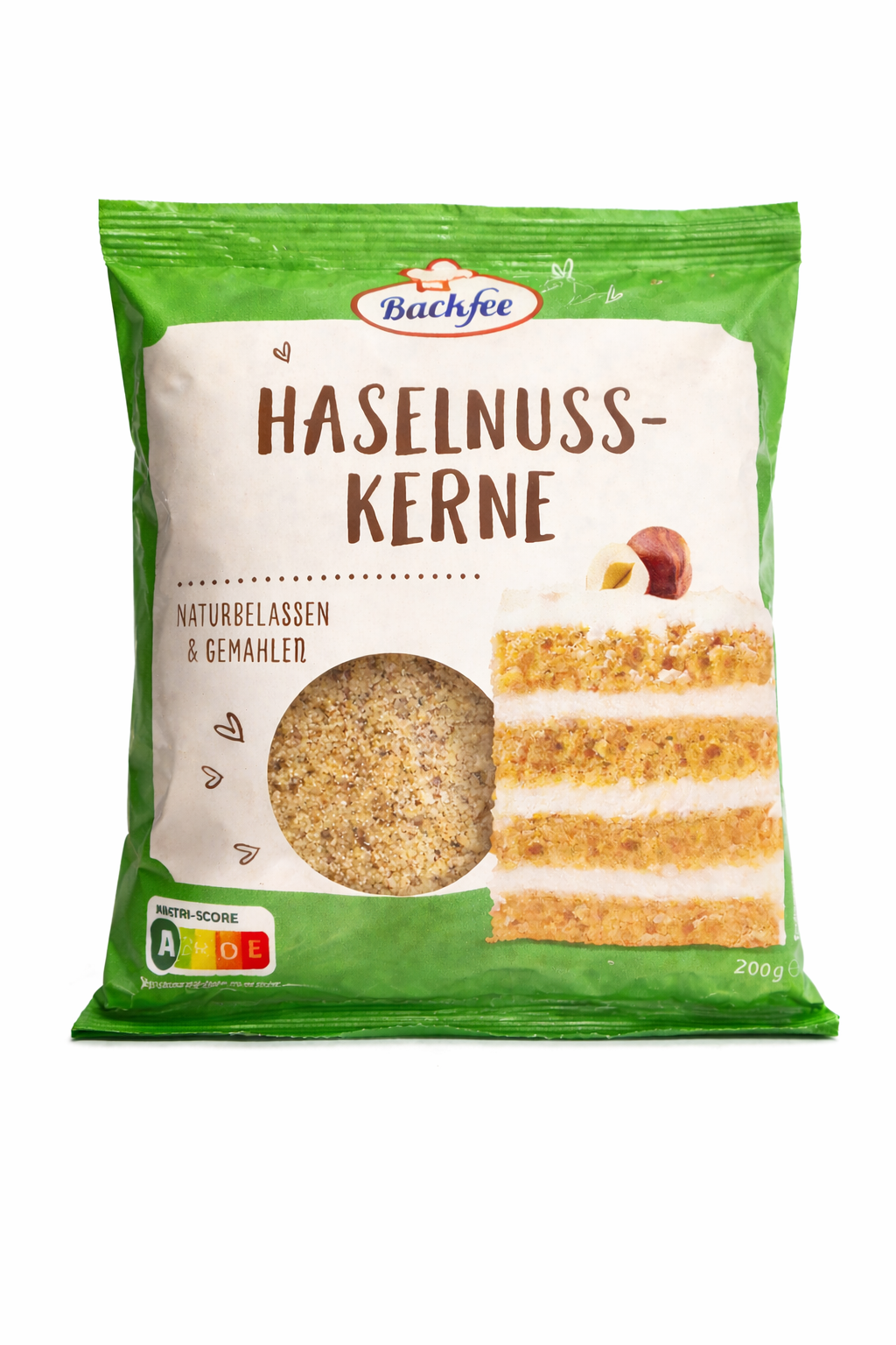 Backfee Haselnusskerne gemahlen