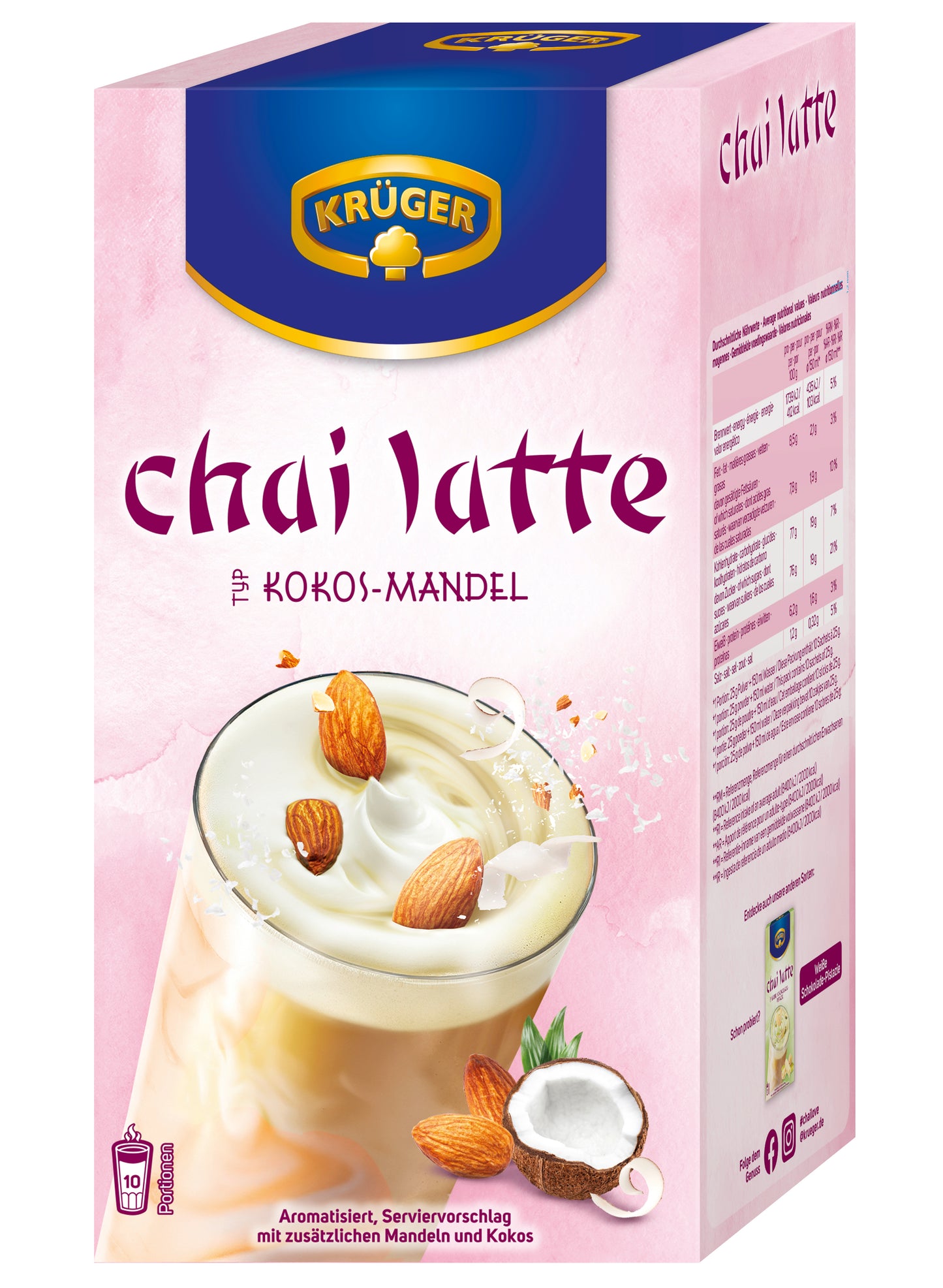 KRÜGER chai latte Kokos-Mandel