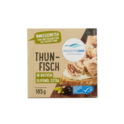 Deutsche See Thunfischfilet geschnitten, in nativem Olivenöl extra