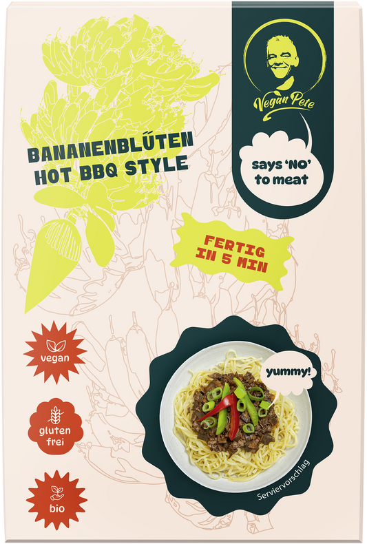 VeganPete – Bananenblüten Hot BBQ Style