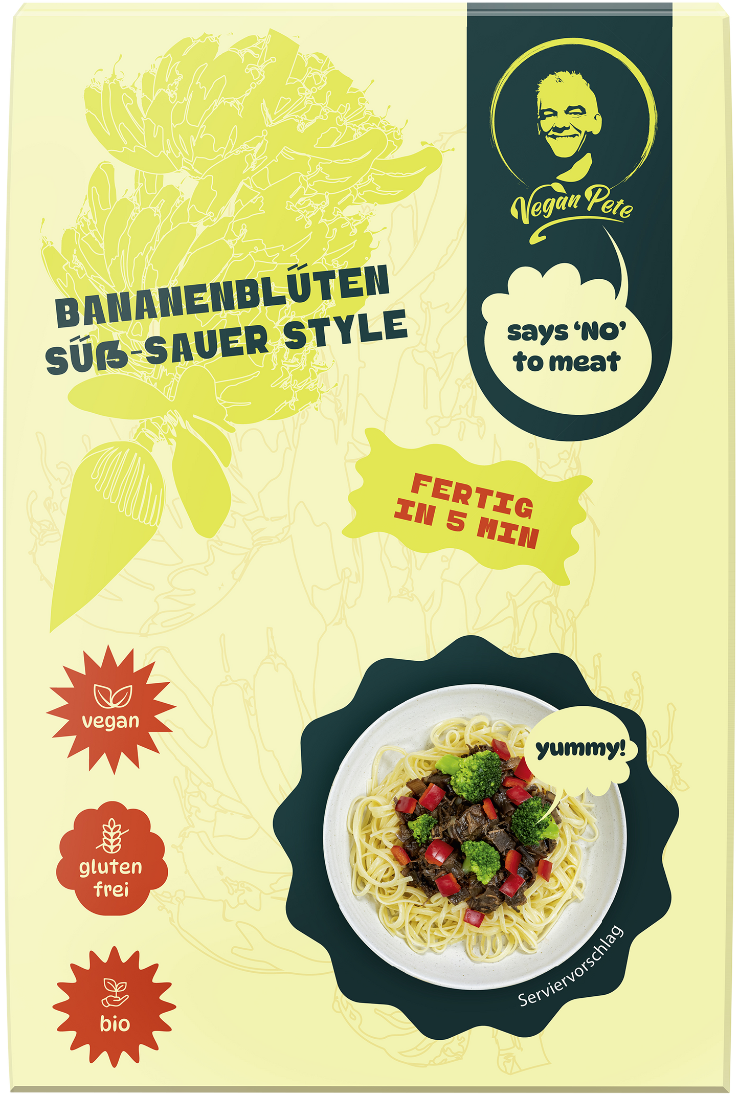 VeganPete – Bananenblüte süß-sauer Style