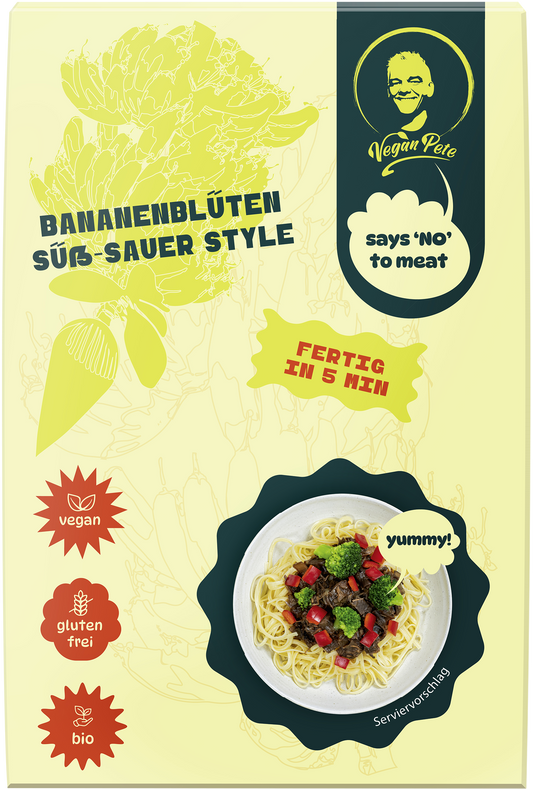 VeganPete – Bananenblüte süß-sauer Style