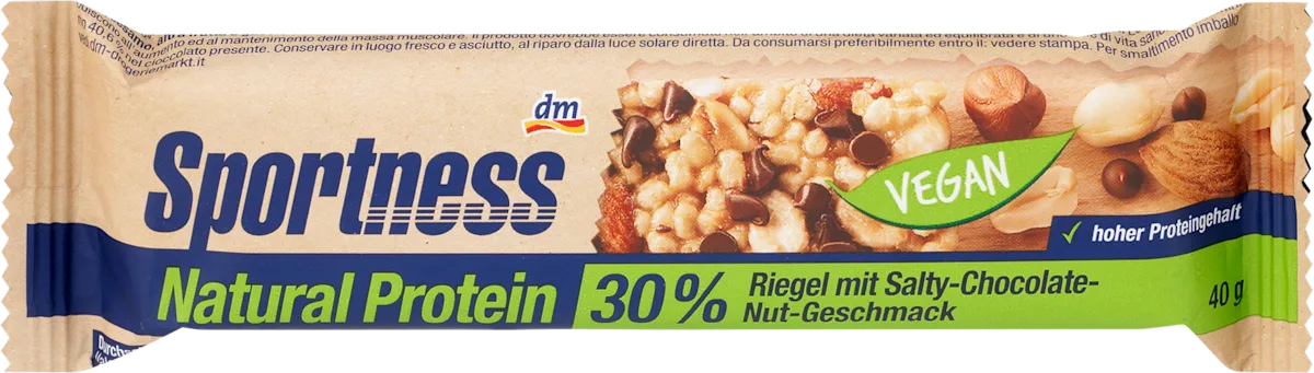 sportness Proteinriegel 30% Natural Protein, Salty Chocolate Nut